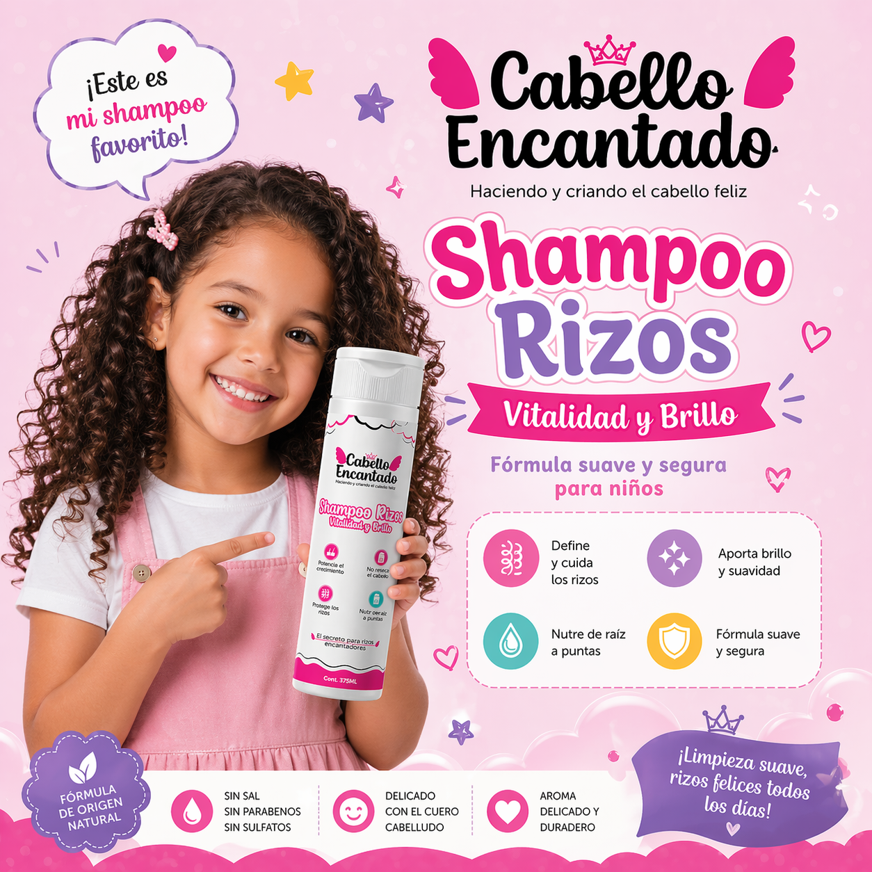 Shampoo cabello rizado